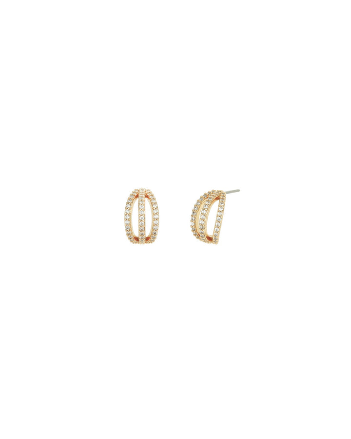 Olive & Piper-Harper Hoops-Earrings-14k Gold Plated, Crystal-Blue Ruby Jewellery-Vancouver Canada