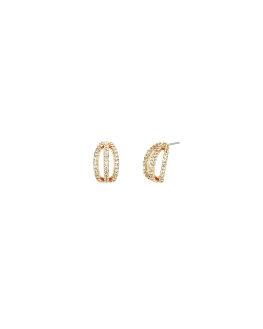 Olive & Piper-Harper Hoops-Earrings-14k Gold Plated, Crystal-Blue Ruby Jewellery-Vancouver Canada