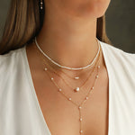 Quiet Icon-Pearl Rondelle Necklace-Necklaces-Blue Ruby Jewellery-Vancouver Canada