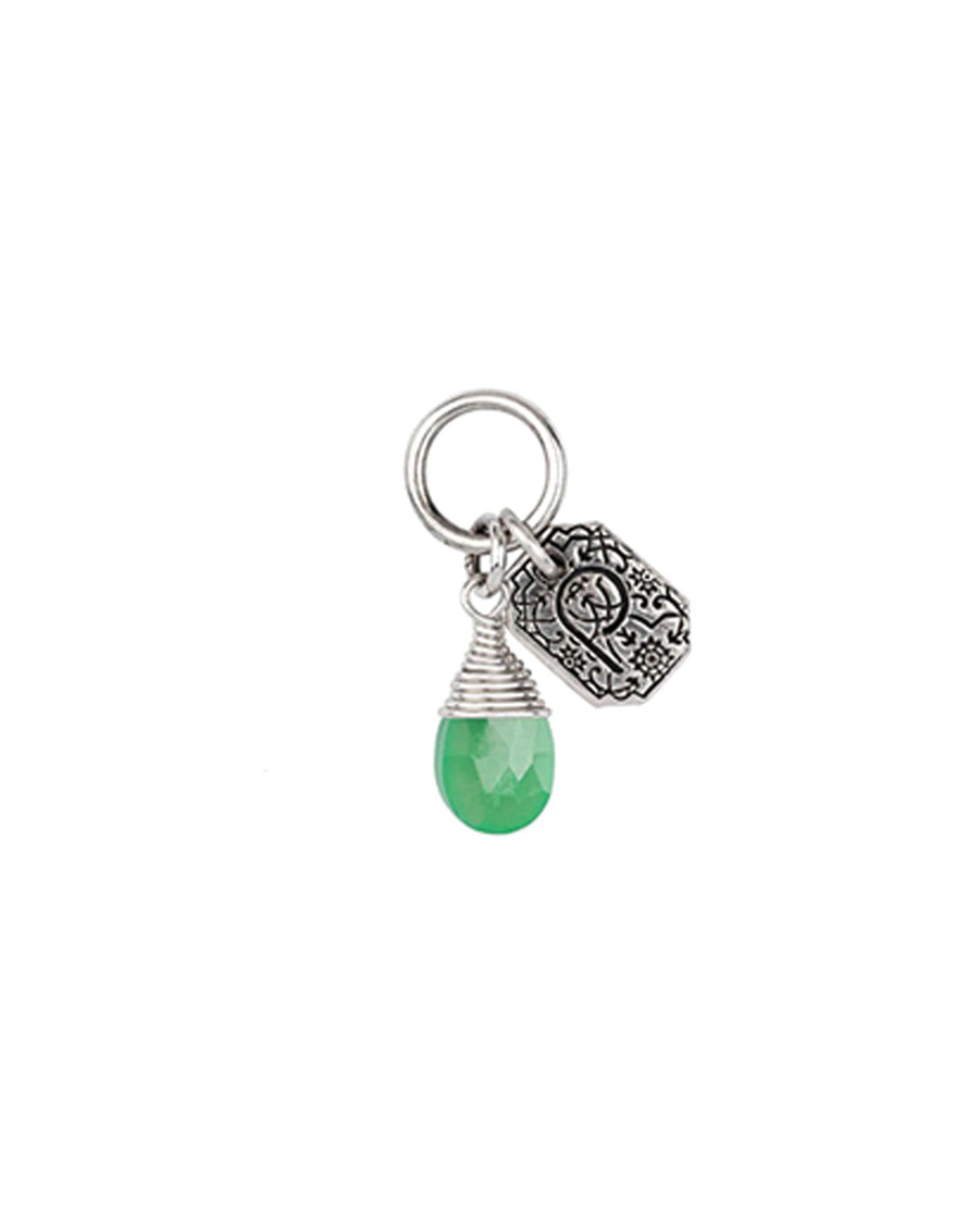 Pyrrha-Healing Signature Attraction Charm-Necklaces-Sterling Silver, Chrysoprase-Blue Ruby Jewellery-Vancouver Canada
