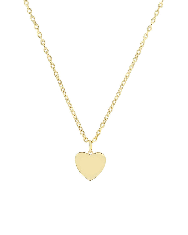 Quiet Icon-Heart Charm Necklace I 12mm-Necklaces-14k Gold Vermeil-Blue Ruby Jewellery-Vancouver Canada