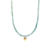Cause We Care-Heart Drop Stone Necklace-Necklaces-14k Gold Filled, Flurite-Blue Ruby Jewellery-Vancouver Canada