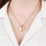 La Vie Parisienne-Heart Locket Necklace-Necklaces-14k Gold Plated-Blue Ruby Jewellery-Vancouver Canada