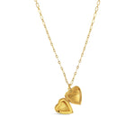 La Vie Parisienne-Heart Locket Necklace-Necklaces-14k Gold Plated-Blue Ruby Jewellery-Vancouver Canada