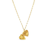 La Vie Parisienne-Heart Locket Necklace-Necklaces-14k Gold Plated-Blue Ruby Jewellery-Vancouver Canada