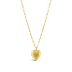 La Vie Parisienne-Heart Locket Necklace-Necklaces-14k Gold Plated-Blue Ruby Jewellery-Vancouver Canada