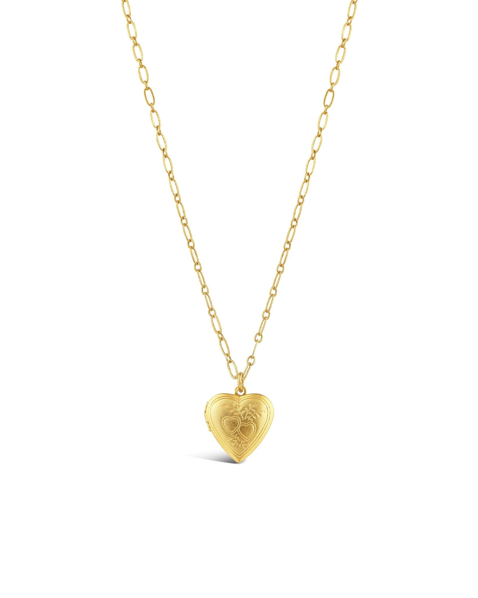 La Vie Parisienne-Heart Locket Necklace-Necklaces-14k Gold Plated-Blue Ruby Jewellery-Vancouver Canada