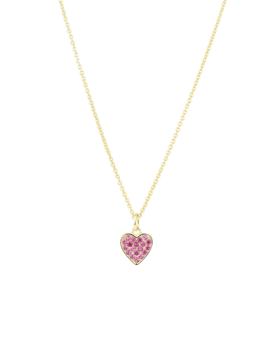 Quiet Icon-Heart Pave Necklace-Necklaces-14k Gold Vermeil, Cubic Zirconia-Blue Ruby Jewellery-Vancouver Canada