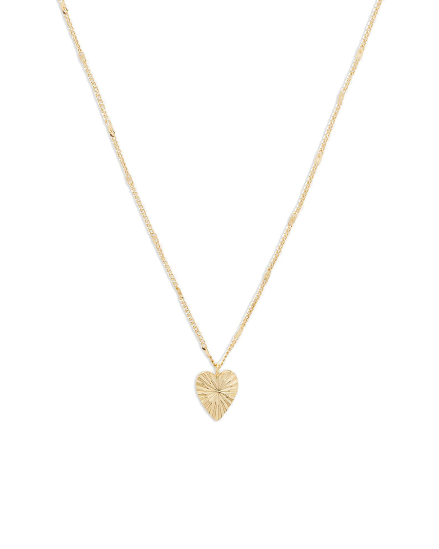 Quiet Icon-Heart Ray Necklace-Necklaces-14k Gold Vermeil-Blue Ruby Jewellery-Vancouver Canada