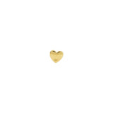 Quiet Icon-Heart Stud-Earrings-14k Gold Vermeil-Blue Ruby Jewellery-Vancouver Canada