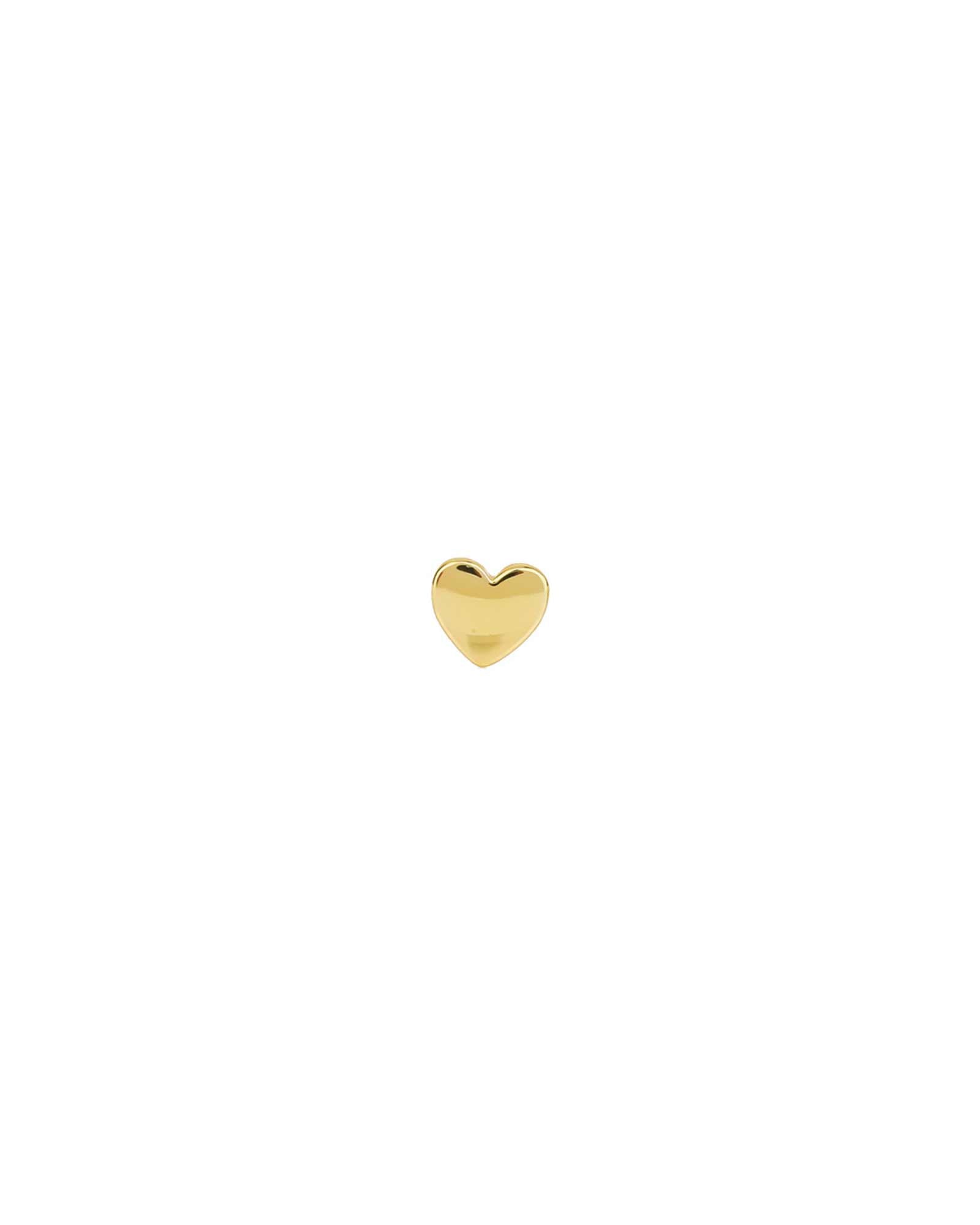 Quiet Icon-Heart Stud-Earrings-14k Gold Vermeil-Blue Ruby Jewellery-Vancouver Canada