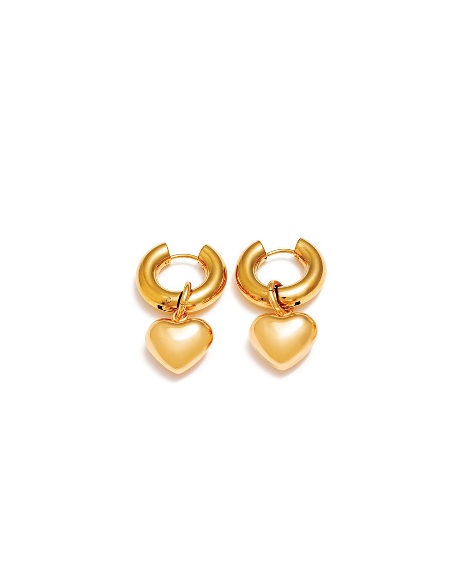 Mademoiselle Jules-Heartbreaker Earrings-Earrings-14k Gold Plated-Blue Ruby Jewellery-Vancouver Canada
