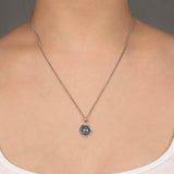 Hearts Talisman-Oxidized Sterling Silver-Blue Ruby Jewellery-Vancouver Canada