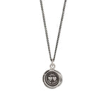 Hearts Talisman-Oxidized Sterling Silver-Blue Ruby Jewellery-Vancouver Canada