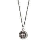 Hearts Talisman-Oxidized Sterling Silver-Blue Ruby Jewellery-Vancouver Canada