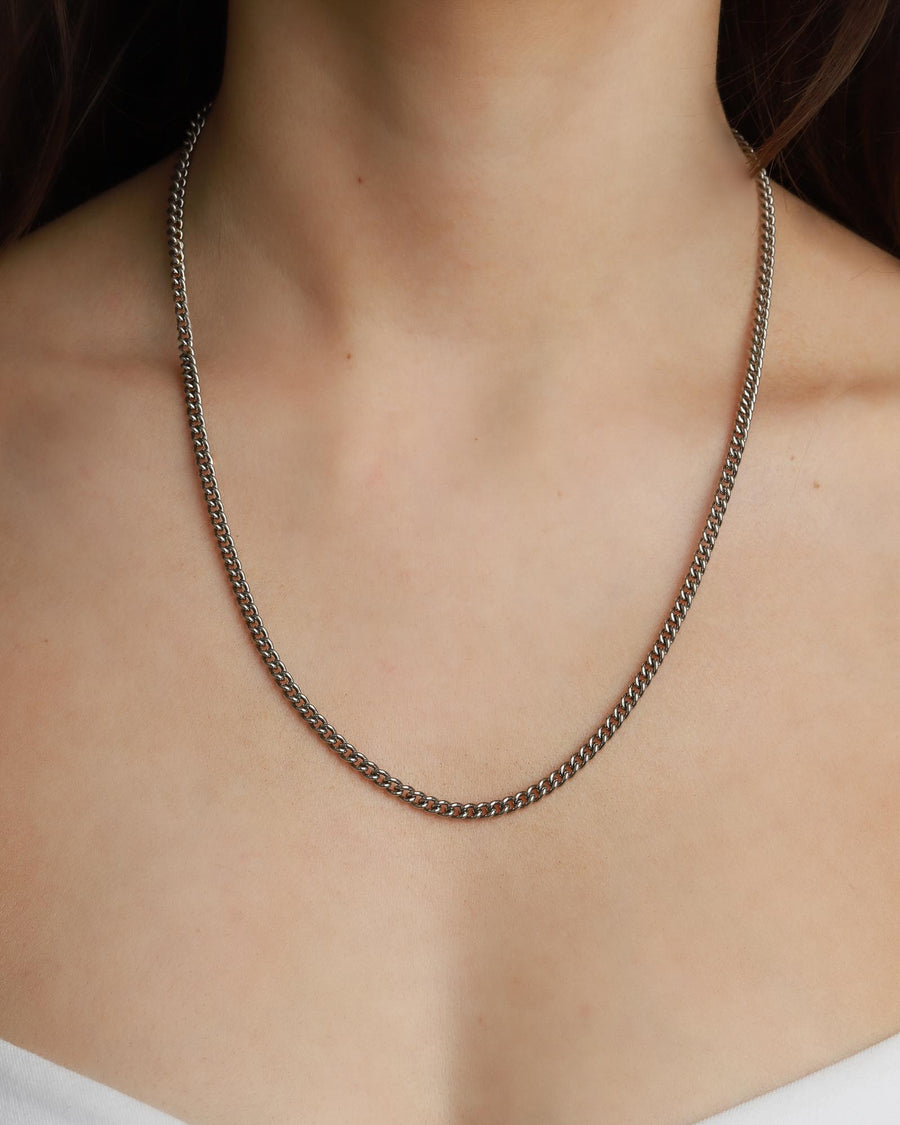 Pyrrha-Heavy Curb Chain-Necklaces-Blue Ruby Jewellery-Vancouver Canada
