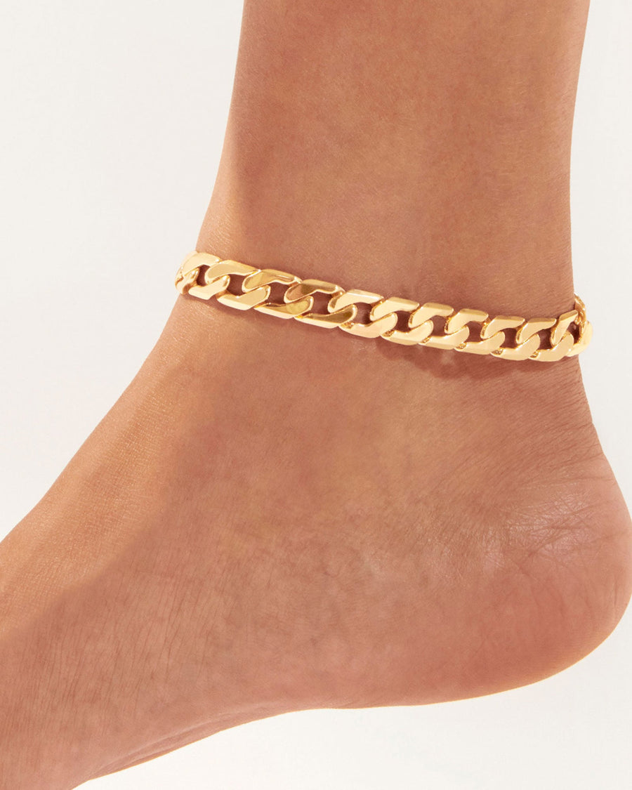 Jenny Bird-Henry Anklet-Anklets-14k Gold Plated-Blue Ruby Jewellery-Vancouver Canada