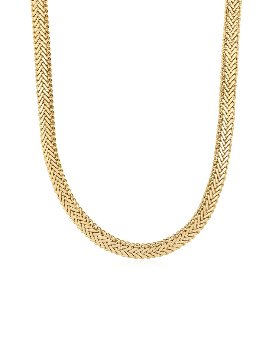Luv AJ-Herringbone Necklace-Necklaces-18k Gold Plated-Blue Ruby Jewellery-Vancouver Canada