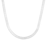 Quiet Icon-Herringbone Necklace-Necklaces-Rhodium Plated Sterling Silver-Blue Ruby Jewellery-Vancouver Canada