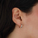Tashi-Hoops I 14mm-Earrings-Sterling Silver-Blue Ruby Jewellery-Vancouver Canada