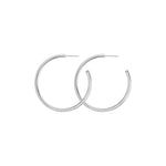 Tashi-Hoops I 40mm-Earrings-Sterling Silver-Blue Ruby Jewellery-Vancouver Canada