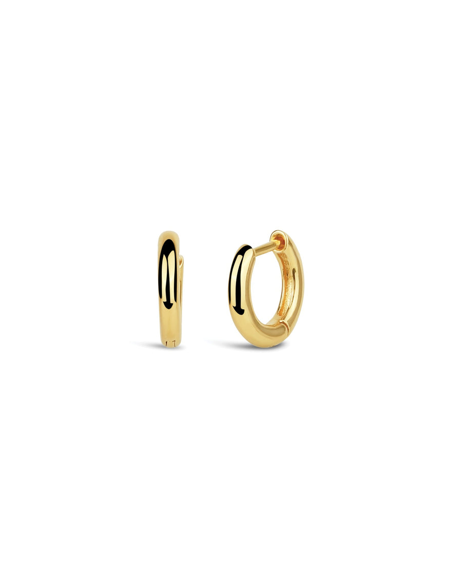 Tashi-Huggie | 10mm-Earrings-14k Gold Vermeil-Blue Ruby Jewellery-Vancouver Canada