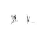 Tashi-Hummingbird Studs-Earrings-Sterling Silver-Blue Ruby Jewellery-Vancouver Canada