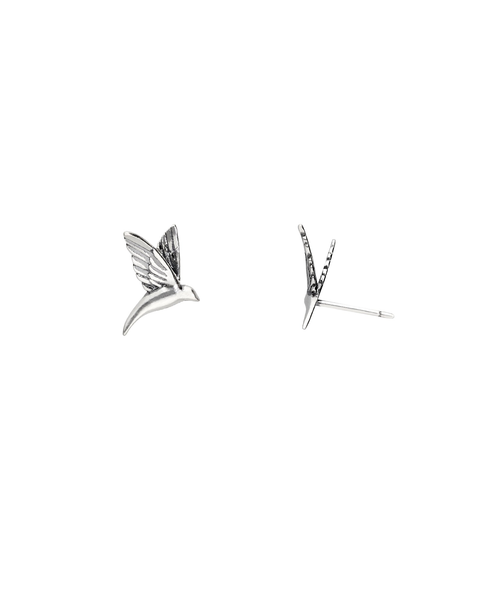 Tashi-Hummingbird Studs-Earrings-Sterling Silver-Blue Ruby Jewellery-Vancouver Canada