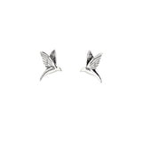 Tashi-Hummingbird Studs-Earrings-Sterling Silver-Blue Ruby Jewellery-Vancouver Canada