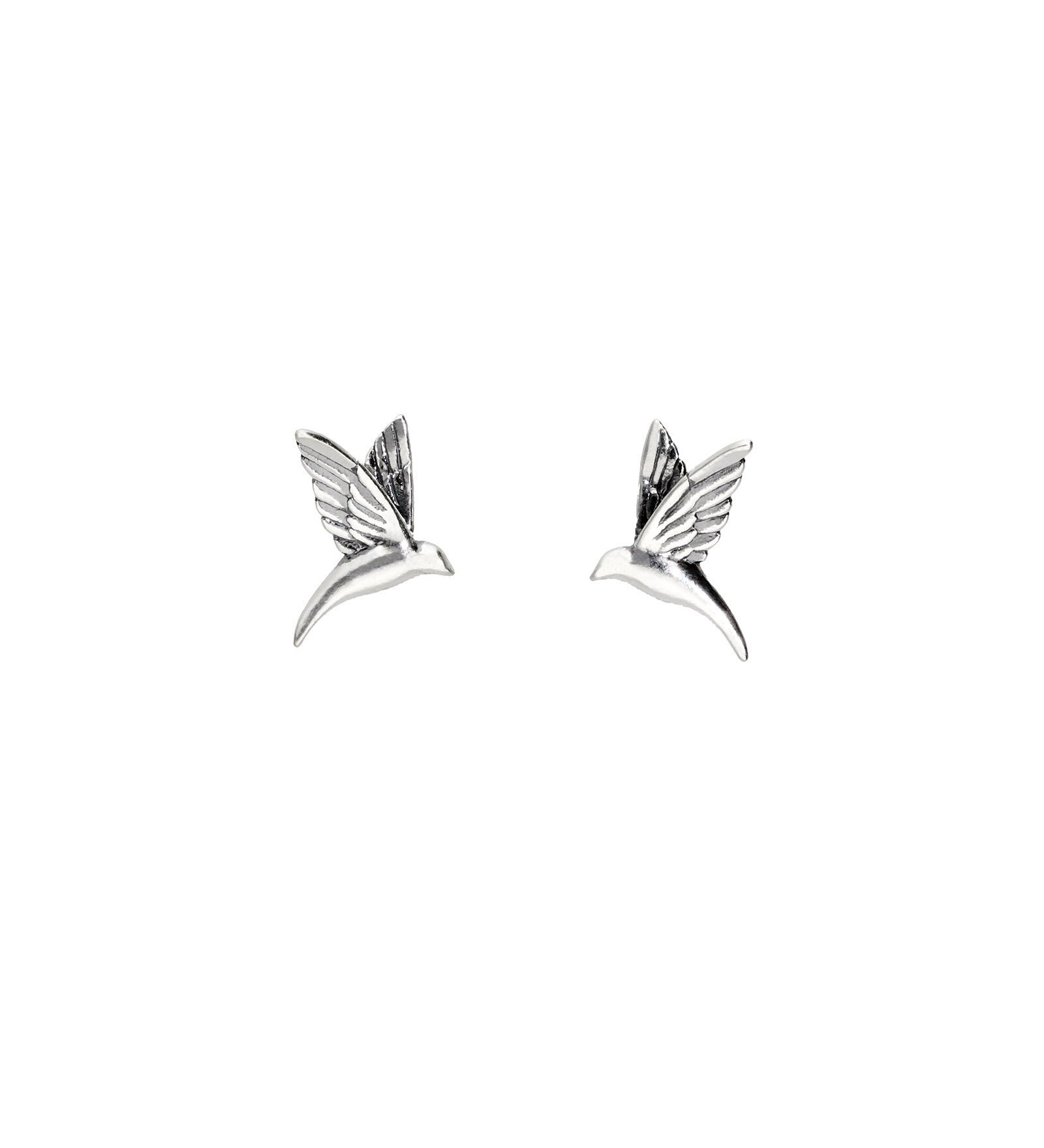 Tashi-Hummingbird Studs-Earrings-Sterling Silver-Blue Ruby Jewellery-Vancouver Canada