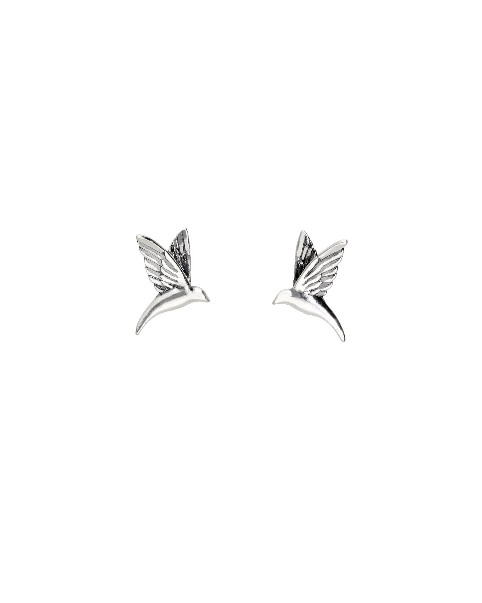 Tashi-Hummingbird Studs-Earrings-Sterling Silver-Blue Ruby Jewellery-Vancouver Canada