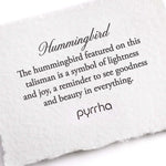 Hummingbird Talisman-Oxidized Sterling Silver-Blue Ruby Jewellery-Vancouver Canada