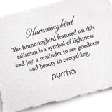 Hummingbird Talisman-Oxidized Sterling Silver-Blue Ruby Jewellery-Vancouver Canada