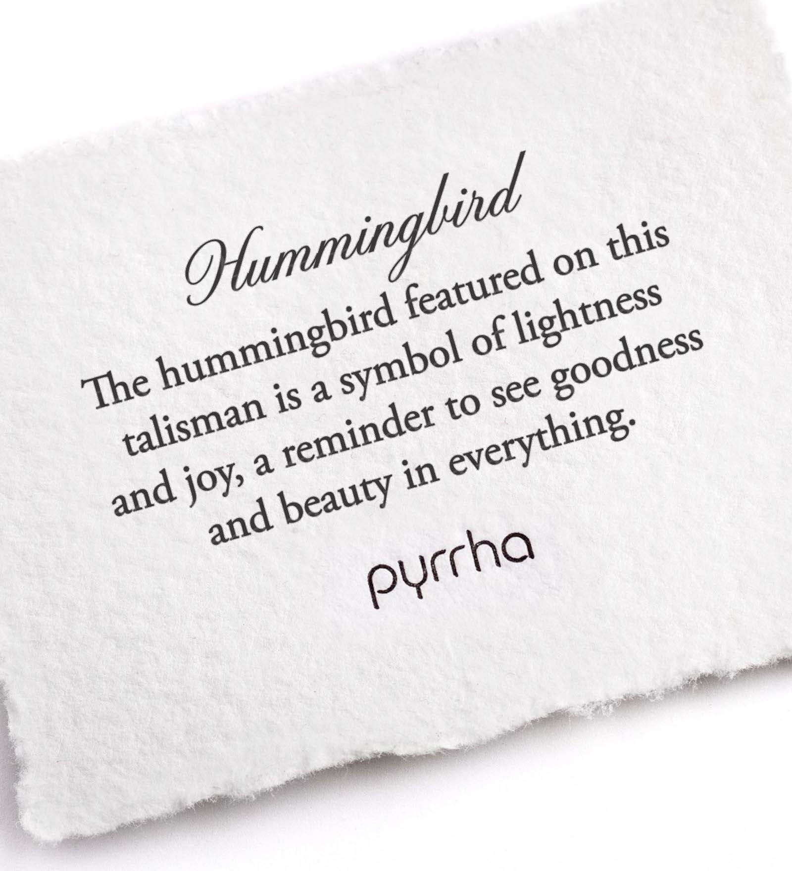 Hummingbird Talisman-Oxidized Sterling Silver-Blue Ruby Jewellery-Vancouver Canada