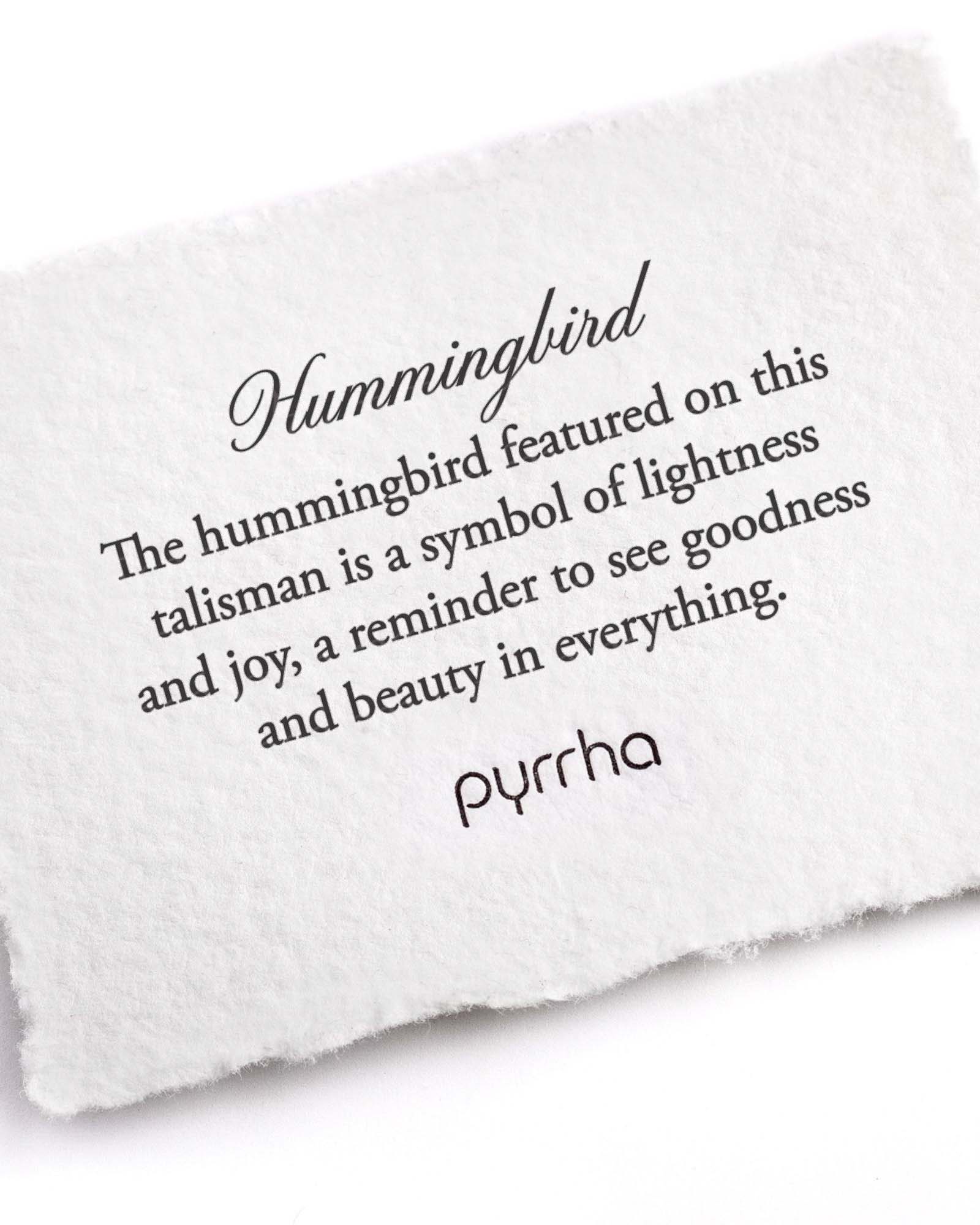 Hummingbird Talisman-Oxidized Sterling Silver-Blue Ruby Jewellery-Vancouver Canada
