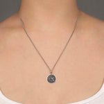 Hummingbird Talisman-Oxidized Sterling Silver-Blue Ruby Jewellery-Vancouver Canada