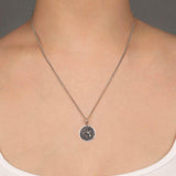 Hummingbird Talisman-Oxidized Sterling Silver-Blue Ruby Jewellery-Vancouver Canada