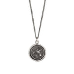 Hummingbird Talisman-Oxidized Sterling Silver-Blue Ruby Jewellery-Vancouver Canada