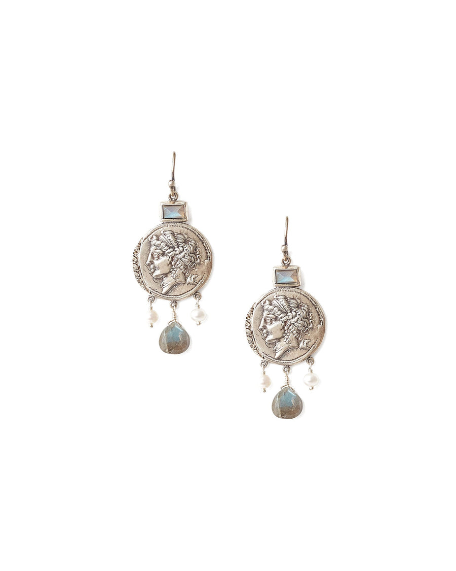 Chan Luu-Hypatia Earrings-Earrings-Sterling Silver-Blue Ruby Jewellery-Vancouver Canada