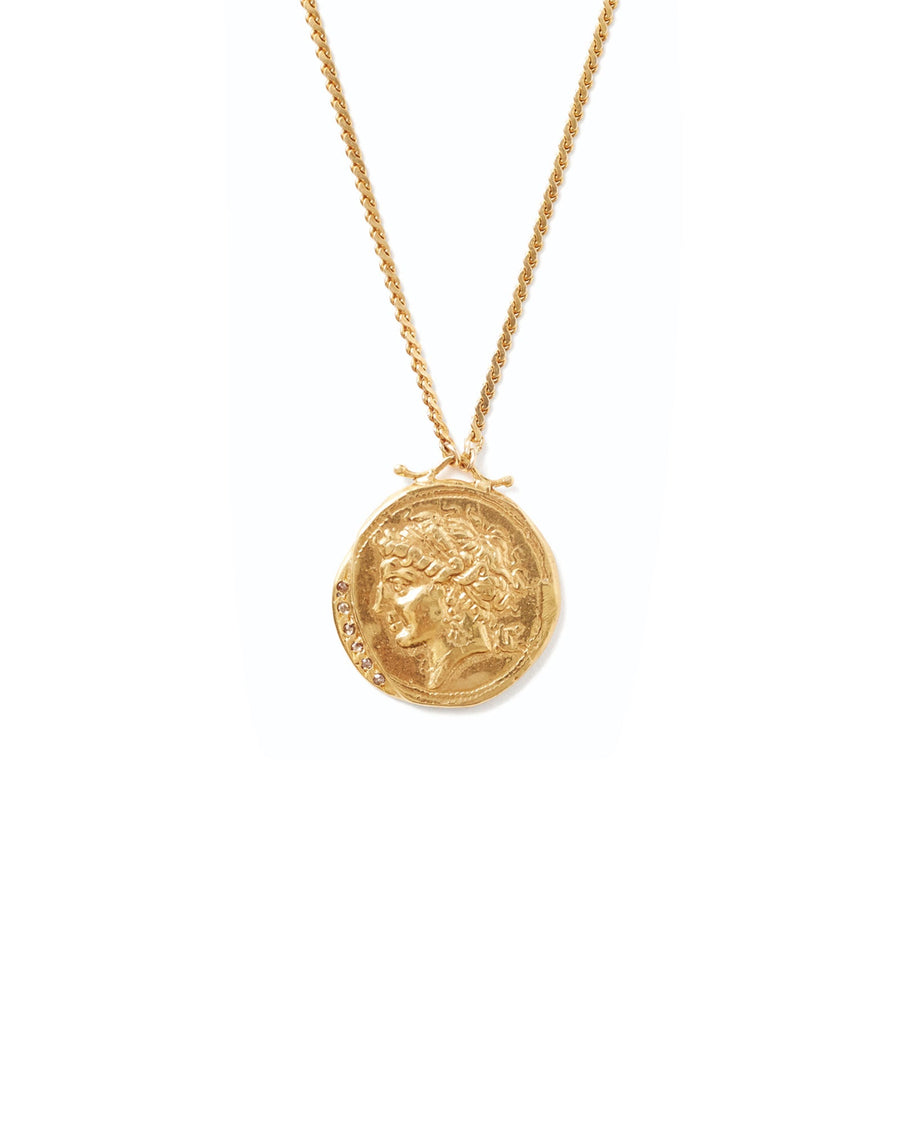Chan Luu-Hypatia Pendant Necklace-Necklaces-18k Gold Vermeil-Blue Ruby Jewellery-Vancouver Canada