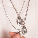 I Am Getting Stronger Every Day Affirmation Talisman-Oxidized Sterling Silver-Blue Ruby Jewellery-Vancouver Canada