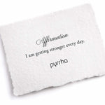Pyrrha-I Am Getting Stronger Every Day Affirmation Necklace-Necklaces-Blue Ruby Jewellery-Vancouver Canada