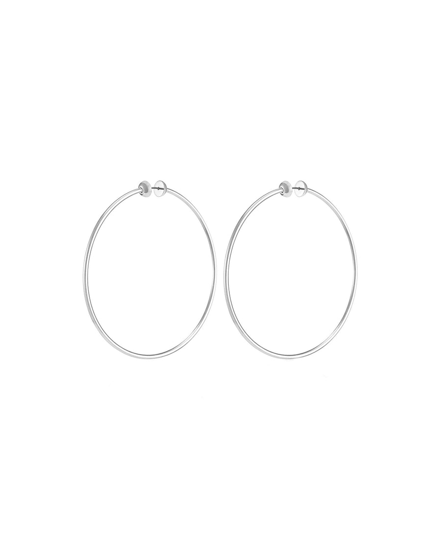 Jenny Bird-Icon Hoops | Large-Earrings-Silver Plated-Blue Ruby Jewellery-Vancouver Canada