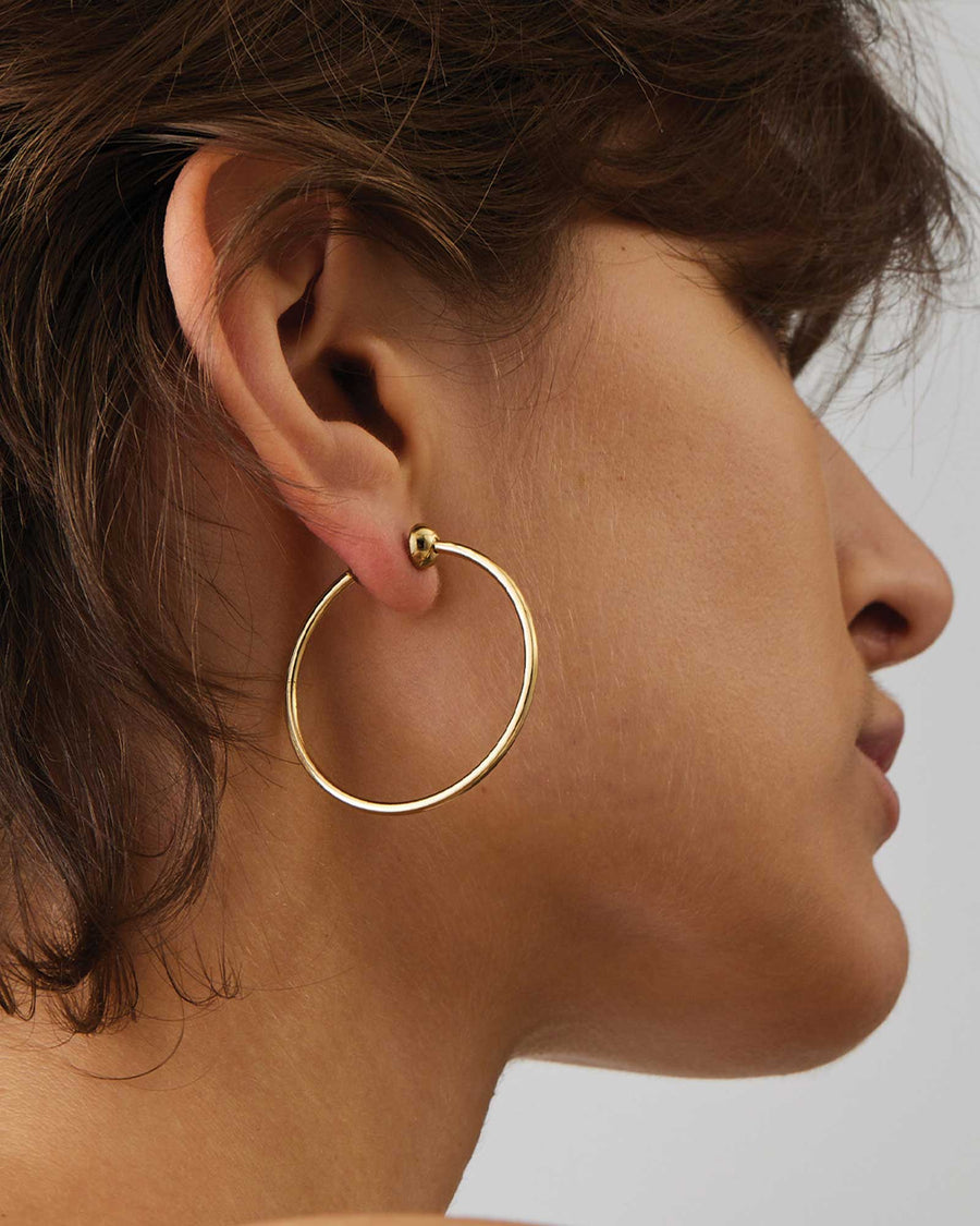 Jenny Bird-Icon Hoops | Small-Earrings-14k Gold Plated-Blue Ruby Jewellery-Vancouver Canada
