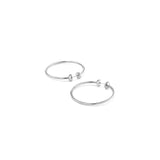 Jenny Bird-Icon Hoops | Small-Earrings-Silver Plated-Blue Ruby Jewellery-Vancouver Canada