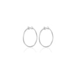 Jenny Bird-Icon Hoops | Small-Earrings-Silver Plated-Blue Ruby Jewellery-Vancouver Canada
