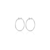 Jenny Bird-Icon Hoops | Small-Earrings-Silver Plated-Blue Ruby Jewellery-Vancouver Canada