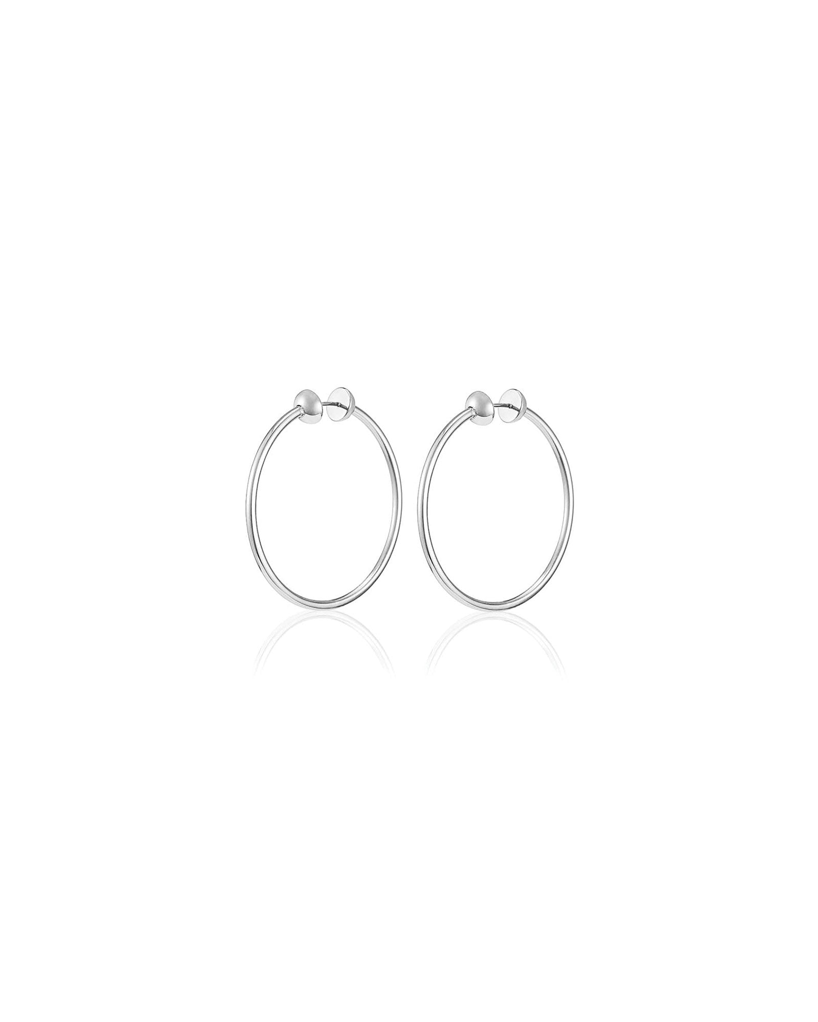 Jenny Bird-Icon Hoops | Small-Earrings-Silver Plated-Blue Ruby Jewellery-Vancouver Canada