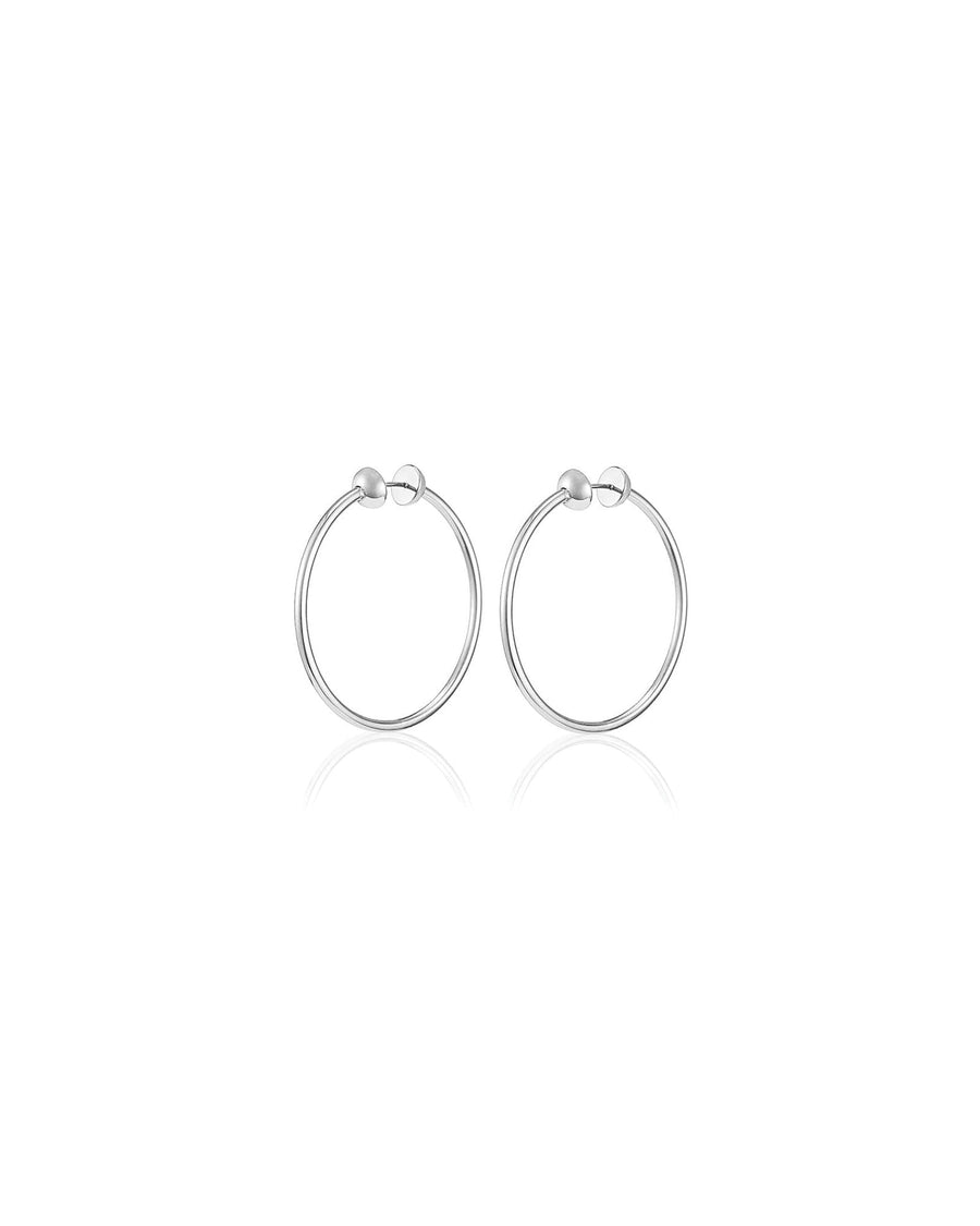 Jenny Bird-Icon Hoops | Small-Earrings-Silver Plated-Blue Ruby Jewellery-Vancouver Canada
