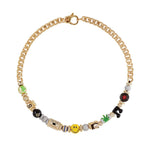 Martha Calvo-Industry Necklace-Necklaces-14k Gold Plated-Blue Ruby Jewellery-Vancouver Canada